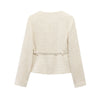 Women Tweed Single Breasted Elegant Jackets Coat Long Sleeve Plaid Jacket Woman Clothing Outdoor Clothes 2409113