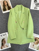 Spring Autumn Long Sleeve Female Blazer Double Button Jacket Ladies Business Work Wear Formal Coat Women Outerwea