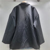 Spring Denim Patchwork Contrasting Color Lace Blazer Long-sleeved Women Oversize Loose Casual Suit