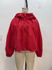 Women's Jacket Autumn Red Long-Sleeve Drawstring Decorative Festive Hoodie Zipper Cardigan Casual Versatile
