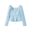 Elegant Woolen Top Pants Women Sets Chic Long Sleeve Slash Neck Pleated Blouse Straight Trousers Autumn Winter Lady Suit