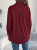 Elegant Single-breasted Solid Long-sleeved Corduroy Jacket Shirt Loose Casual Jacket Black Top Coat Women Clothes