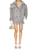 Loose Spliced Double Breasted Trenchs for Women Lapel Long Sleeves Patchwork Belt Trench Female Clothes