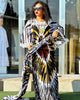 Africa Dress for Women for Evening Party Autumm Elegant Print O-neck Maxi Dress Muslim Abaya Dashiki African Clothing