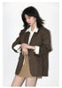 Retro Women Blazers Korean Casual Laple Loose Solid Office Lady Suit Jackets Female Clothing Spring Autumn