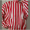Vertical Stripe Two Piece Outfit Stand Collar Zip Up Jacket Elastic Waist Wide Leg Pants Loose Women Casual High Street Set