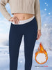 Plus Size Thermal Fleece-Lined Leggings With For Women. Features Tummy Control, Thick Soft Fabric For Winter Workouts