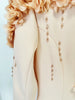 High Street Designer Maxi Dresses Women's Long Sleeve Flowers Appliques Beaded Long Dress