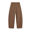 Women Wide Leg Pants Retro Dark Color Pleated Trousers High Waist Casual Work Office Straight Pants