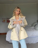 Stylish Double Sided Coat Women Casual Chic Loose Striped Windbreaker Autumn Designers Y2k Eye-catching Streetwear