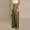 Loose Fit Lace Pants Women's Elastic High Waist Lounge Trousers Spring Lady Bohemian Casual Bottoms
