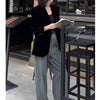 Autumn Black Velvet Women's Blazer Long Sleeve Single Button Casual Loose Temperament Suit Top Female Outerwear