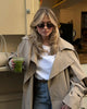 Solid Lace Up Long Trench Coat Women Full Sleeve Lapel Single Breasted Loose Outerwear Lady Autumn Daily Highstreet Coat