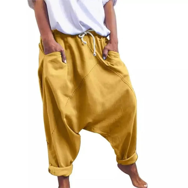 Women's Casual Harem Crotch Pants, Lace-up Harem Pants, Women Trousers, Oversized Hip-hop Streetwear Woman