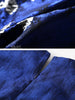 Elegant Brocade Jacquard Women Long Maxi Dress Blue Floral Ladis Party Fall Autumn Winter Clothing