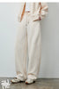 Women's Lazy Academy Soft American Curved Leg Trousers Autumn Paneled Design Pear Figure Shaping Pants