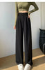 Elegant Wide Leg Pants Women Korean Style High Waist Black Baggy Pants Office Ladies Loose Suit Trousers Streetwear