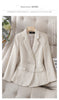 Korean Tweed Blazer Jacket Coat Women Long Sleeve French Slim Woolen Suit Outwear Autumn Winter Casaco