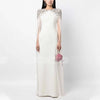 High Street Party Vestido Women's Full Sleeve Diamonds Beaded Maxi Long Dress