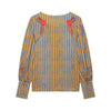 Women's Jackets Coats Autumn Striped Floral Embroidery Jacket Women Coats Vintage Female Outerwear Chic Tops