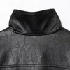 Black Jacket Women's Coat Faux Leather Jacket Outerwears Demi-Season Bomber Moto Biker Zipper Jacket High Neck Short Coat