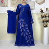 African Clothes Women Dashiki Dress Chiffon Abaya Long Sleeves Dress Islamic Casual Clothing Women Diamond Muslim Long Dress