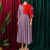 Elegant Dresses for Women Fall African 3/4 Sleeve Party Birthday Robe Chic 3D Flower Plaid Evening A-Line Dress