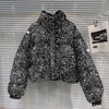 Winter Heavy Industry Colorful Sequin Stand Collar Warm Jacket For Women Cotton-padded Coat 11A07258