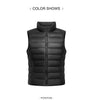 Women Down Vest Thermal Warmth Lightweight 90 Percent Down Fill Slim Fit Stand Collar Layering Solid Color