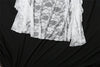 Mesh Patchwork Long Dresses Women Autumn Square Collar Flared Sleeve Ruffle Ribbon Street Sexy