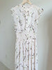 Kuzuwata Fresh Mid-length Print High Waist Robe Gentle Literary Lace Up Pleated Slim Mujer Japan Elegant Dress