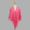 Tassel Patchwork V-Neck Cardigans Women Wedding Accessories Shawl Hollow Multicolored Evening Prom Cape Tulle Shawl Party