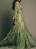 Pastoral V-neck Long Sleeve Dress Printed Selling Storm in Europe And America West Asia Style for Women