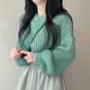 Fall Winter Short Knitted Cardigan Women Thicken Warm Single-Breasted Sweater Female Solid O-Neck Long Sleeve Knitwear Coat