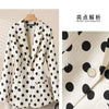 Autumn Blazer Women's Polka Dot Suit Waist Polka Dot Beige Coat