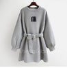 Loose Mid-length Velvet Sweatshirt in Autumn Winter Korean Letter Thickened Jacket Top for Women's Dress