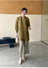 Spring Pleated Single Breasted Cardigan Coat For Women Casual Elastic Loose Mid-Length Coat 2DB5482