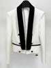 High Street Designer Jacket Women's Shawl Collar Color Block Blazer