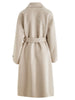 Stylish Women's Petite Wool Overcoat with Suit Lapel Winter 100% Wool Coats Suit Collar Long Winter Coat