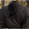Woman Vintage Brown Lace Up Pu Leather Jacket Slim Fit Lapel Collar Long Sleeved Short Coats Fall Lady Chic Outfits