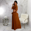 Women O-neck High Split Ruched Bodycon Midi Maxi Dress Fall Street Evening Party Club Vestidos Sexy Long Dresses