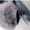 Winter Denim Jacket With Women's Fleece Warm Cowboy Coat Detachable Imitation Fox Rabbit Fur Inner liner Short Denim Jacket