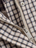 Women's European and American Style Simple Stand-up Collar Plaid Coat Pleated Coats