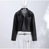 Street Pu Leather Women Jacket Elegant Long Sleeve Zippers Stand Collar Female Outwear Autumn Winter Chic Lady Coat