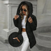 4 Colors Stylish Casual Padded Zipper Cozy Thickened Warm Winter Hooded Cotton Coat Women Chic Female Outerwears