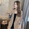 Spring Autumn Cowboy Stitching Blazer Jacket Women Long Sleeved Casual Suit Coat Female Slim Blazer Outerwear Lady Tops