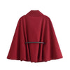 Mujer Belt Poncho Capes Women Black Cloaks Winter Coats Woman Bat Sleeve Cape Coats for Women Women's Cape Jacket