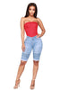 Skinny Jeans for Women High Waist Stretch Denim Trousers Mom Jeans Knee Length Pencil Pants Casual Comfort Trousers Oversize