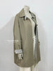 Retro Patchwork Stripes Women's Mid-Length Polo Collar Single-Button Coat Spring Korean Style Oversize Coats