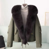Winter High end Big Fur collar Workwear Down Cotton Jacket Women's Short Thicken Cotton Female Parkas Coats